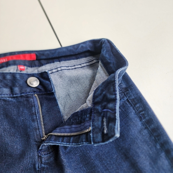 Elle Dark Wash Straight Leg Stretch Denim Blue Jeans Size 10 Regular 31x28 - Picture 4 of 10